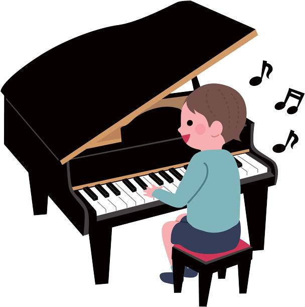 children playing piano