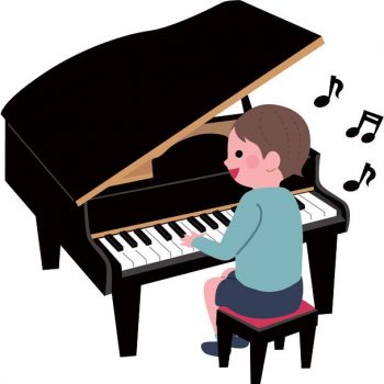 children playing piano